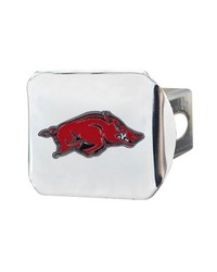 Arkansas Razorbacks Hitch Cover  3D Color Emblem Chrome by   