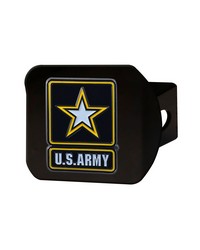 U.S. Army Black Metal Hitch Cover  3D Color Emblem Gray by   