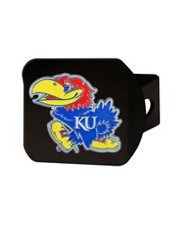 Kansas Jayhawks Black Metal Hitch Cover  3D Color Emblem Blue by   