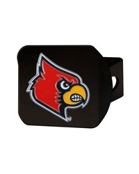 Louisville Cardinals Black Metal Hitch Cover  3D Color Emblem Red by   