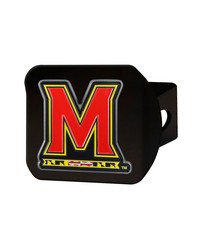 Maryland Terrapins Black Metal Hitch Cover  3D Color Emblem Red by   
