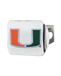 Miami Hurricanes Hitch Cover  3D Color Emblem Chrome by   