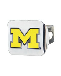 Michigan Wolverines Hitch Cover  3D Color Emblem Chrome by   