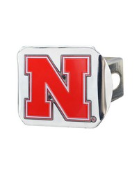 Nebraska Cornhuskers Hitch Cover  3D Color Emblem Chrome by   