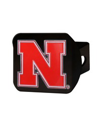 Nebraska Cornhuskers Black Metal Hitch Cover  3D Color Emblem Red by   