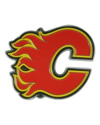 Calgary Flames 3D Color Metal Emblem Red by   