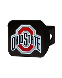Ohio State Buckeyes Black Metal Hitch Cover  3D Color Emblem Red by   