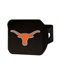 Texas Longhorns Black Metal Hitch Cover  3D Color Emblem Orange by   