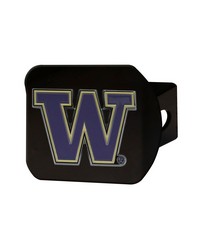 Washington Huskies Black Metal Hitch Cover  3D Color Emblem Purple by   