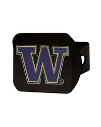 Washington Huskies Color Hitch Cover Black by  Fairwinds Studio 