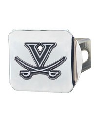 Virginia Cavaliers Chrome Metal Hitch Cover with Chrome Metal 3D Emblem Chrome by   