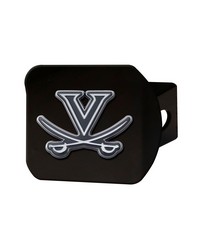 Virginia Cavaliers Black Metal Hitch Cover with Metal Chrome 3D Emblem Navy by   