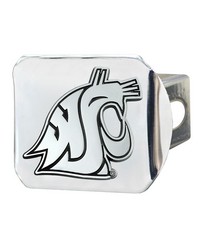 Washington State Cougars Chrome Metal Hitch Cover with Chrome Metal 3D Emblem Chrome by   