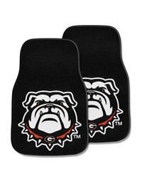 Georgia Bulldogs Front Carpet Car Mat Set  2 Pieces Black by   