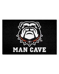 Georgia Bulldogs Man Cave Starter Mat Accent Rug  19in. x 30in. Black by   