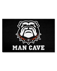 Georgia Bulldogs Man Cave Starter Mat Accent Rug  19in. x 30in. Black by   