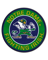 Notre Dame Fighting Irish Roundel Rug  27in. Diameter Leprechaun Navy by   