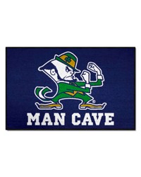 Notre Dame Fighting Irish Man Cave Starter Mat Accent Rug  19in. x 30in. Leprechaun Navy by   