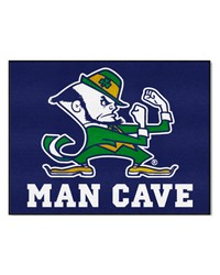 Notre Dame Fighting Irish Man Cave AllStar Rug  34 in. x 42.5 in. Leprechaun Navy by   