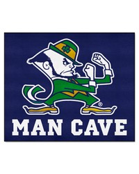 Notre Dame Fighting Irish Man Cave Tailgater Rug  5ft. x 6ft. Leprechaun Navy by   