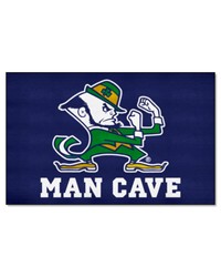 Notre Dame Fighting Irish Man Cave UltiMat Rug  5ft. x 8ft. Leprechaun Navy by   