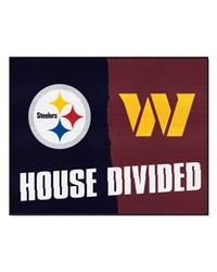 NFL House Divided  Steelers   Football Team House Divided Rug  34 in. x 42.5 in. Multi by   