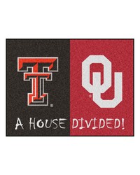 House Divided  Texas Tech   Oklahoma House Divided House Divided Rug  34 in. x 42.5 in. Multi by   