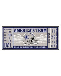 Dallas Cowboys Ticket Runner Rug  30in. x 72in. Navy by   