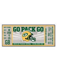 Green Bay Packers Ticket Runner Rug  30in. x 72in. Green by   