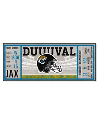 Jacksonville Jaguars Ticket Runner Rug  30in. x 72in. Black by   