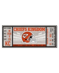 Kansas City Chiefs Ticket Runner Rug  30in. x 72in. Red by   