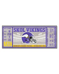 Minnesota Vikings Ticket Runner Rug  30in. x 72in. Purple by   