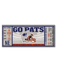 New England Patriots Ticket Runner Rug  30in. x 72in. Navy by   