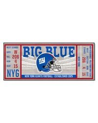 New York Giants Ticket Runner Rug  30in. x 72in. Dark Blue by   