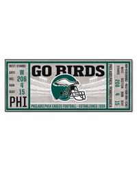 Philadelphia Eagles Ticket Runner Rug  30in. x 72in. Green by   