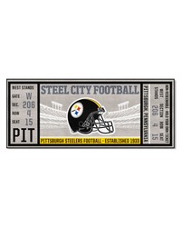 Pittsburgh Steelers Ticket Runner Rug  30in. x 72in. Black by   