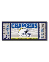 Los Angeles Chargers Ticket Runner Rug  30in. x 72in. Navy by   