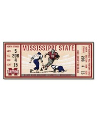 Mississippi State Bulldogs Ticket Runner Rug  30in. x 72in. Maroon by   