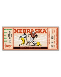 Nebraska Cornhuskers Ticket Runner Rug  30in. x 72in. Red by   