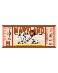 Maryland Terrapins Ticket Runner Rug  30in. x 72in. Red by   