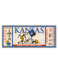 Kansas Jayhawks Ticket Runner Rug  30in. x 72in. Blue by   