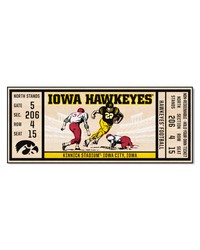 Iowa Hawkeyes Ticket Runner Rug  30in. x 72in. Black by   