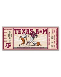Texas AM Aggies Ticket Runner Rug  30in. x 72in. Maroon by   