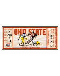 Ohio State Buckeyes Ticket Runner Rug  30in. x 72in. Red by   