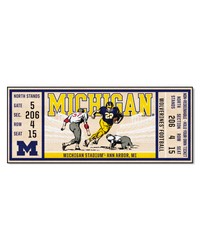 Michigan Wolverines Ticket Runner Rug  30in. x 72in. Blue by   