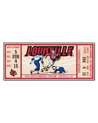Louisville Cardinals Ticket Runner Rug  30in. x 72in. Red by   