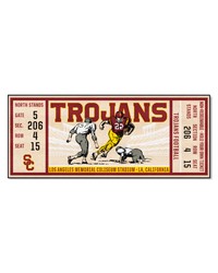 Southern California Trojans Ticket Runner Rug  30in. x 72in. Cardinal by   
