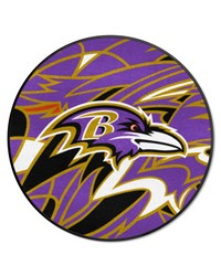 Baltimore Ravens Roundel Rug  27in. Diameter XFIT Design Pattern by   