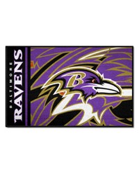 Baltimore Ravens Starter Mat XFIT Design  19in x 30in Accent Rug Pattern by   
