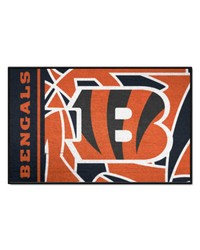 Cincinnati Bengals Starter Mat XFIT Design  19in x 30in Accent Rug Pattern by   